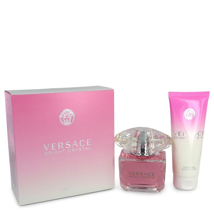 Bright Crystal by Versace Gift Set - 3 oz Eau De Toilette Spray + 3.4 oz Body Lotion